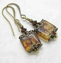 ビクトリア朝風の風化したブラウンのイヤリング Cloud Cap Jewelry Weathered Brown Earrings in a Victorian...