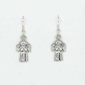 ガーディアン エンジェル イヤリング - ギフトパッケージ入り - 手作りピューター 米国製 Lucina K. Guardian Angel Earrings - Gift packaged - Handcrafted Pewter Made in USA ガーディアン エンジェル イヤリング - ギフトパッケージ入り - 手作りピューター 米国製 Lucina K. Guardian Angel Earrings - Gift packaged - Handcrafted Pewter Made in USA