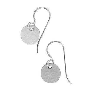 楽天Glomarketラウンド サークル ディスク ダングル ドロップ イヤリング （スターリング シルバー） Melanie Golden Jewelry Round Circle Disc dangle drop Earrings in Sterling Silver