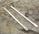 ロングスターリングシルバーハンマースティックイヤリング Cloud Cap Jewelry Long Sterling Silver Hammered Stic...