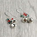 ジングルベル クリスタル ダングル イヤリング 彼女へのホリデー ジュエリー ギフト Designed by Stacey Jewelry, LLC Jingl...