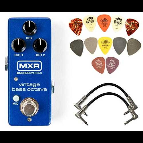 MXR M280 Vintage Bass Octave Effects Pedal Bundle with 2 Patch Cables ...