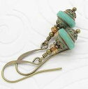 クラウド キャップ ジュエリー ブルー グリーン 素朴なイヤリング Cloud Cap Jewelry Blue Green Rustic Earrings