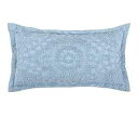 Better Trends Rio Collection is super soft and light weight in Floral Design 100 Percent Cotton Tufted Unique Luxurious Machine Washable Tumble Dry, King Sham, Blue