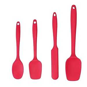 uxcell Silicone Spatula Set 4 Pcs Heat Resistant Kitchen Turner Non St...