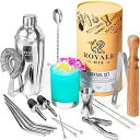 ROYALE MIX Bar Set Cocktail Shaker Set for Drink Mixing - 19 Piece Bar Tools Set...