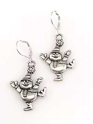 ジョリーピューター スノーマン イヤリング Ear-Resistables Jolly Pewter Snowman Earrings