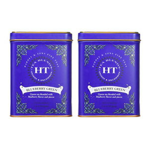 ハーニー＆サンズブルーベリーグリーンティー-ブルーベリーフレーバーとピースをブレンドしたグリーンティー-20袋（2パック） Harney & San Harney & Sons Blueberry Green Tea - Green Tea Blended with Blueberry Flavor and Pieces - 20 sachets 1