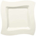 Fineline Settings Wavetrends Bone Square-Wave China-Like 9" Plate 120 Pieces