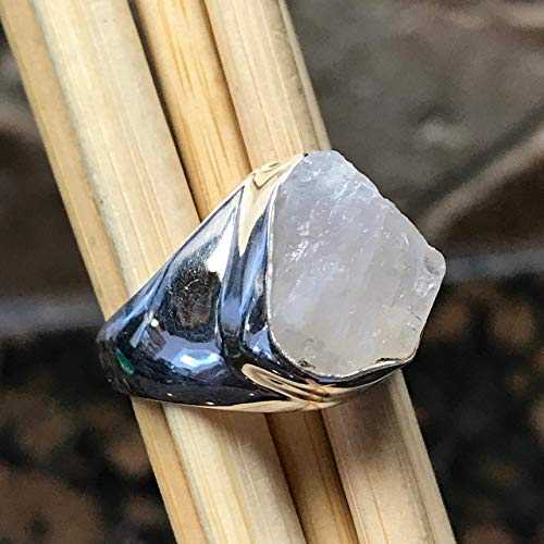 天然レインボー ムーンストーン 925 ソリッド スターリング シルバー ユニセックス リング サイズ 9 Natural Rocks by Kala Natural Rainbow Moonstone 925 Solid Sterling Silver Unisex Ring Size 9 天然レインボー ムーンストーン 925 ソリッド スターリング シルバー ユニセックス リング サイズ 9 Natural Rocks by Kala Natural Rainbow Moonstone 925 Solid Sterling Silver Unisex Ring Size 9