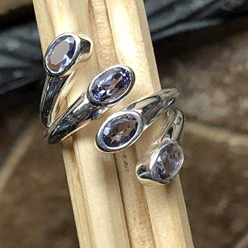 ナチュラル 4ct アイオライト 925 ソリッド スターリング シルバー スタッカブル リング サイズ 6、7、9 Natural Rocks by Kala Natural 4ct Iolite 925 Solid Sterling Silver Stackable Ring Size 6, 7, 9