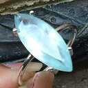 ナチュラル 8ct アクアマリン 925 ソリッド スターリング シルバー リング サイズ 10.5 Natural Rocks by Kala Natural 8ct Aquamarine 925 Solid Sterling Silver Ring Size 10.5(4)
