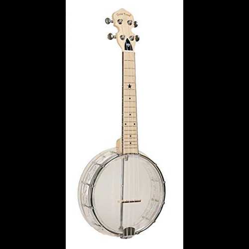 ゴールドトーン Little Gem ウクレレ、4 弦ウクレレ、右、クリア (LG/D) Gold Tone Little Gem Ukes, 4-String Ukulele, Right, Clear (LG/D)