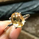 本物の 2ct ゴールデン シトリン 925 ソリッド スターリング シルバー リング サイズ 6.75 Natural Rocks by Kala Genuine 2ct Golden Citrine 925 Solid Sterling Silver Ring Size 6.75(4)