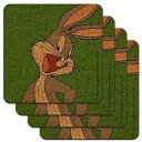 ルーニー・テューンズ バッグス・バニー ロープロファイル ノベルティ コルク コースター セット GRAPHICS & MORE Looney Tunes Bugs Bunny Low Profile Novelty Cork Coaster Set