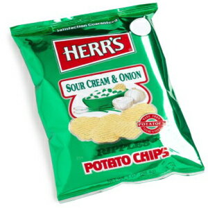 Herr's Potato Chips, Sour Cream & Onion, 1-Ounce Bags (Pack of 42)