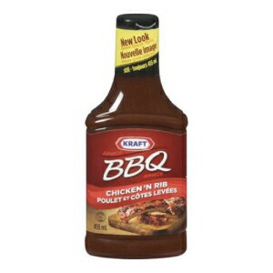 Kraft BBQ Sauce, Chicken & Rib Flavour, 455ml/15.4oz, (Imported from Canada)