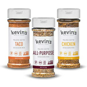 Kevin's Natural Foods Kevinfs Natural Foods - Keto and Paleo Seasoning - Variety 3 pack (All-Purpose/ Chicken/ Taco Seasonings)