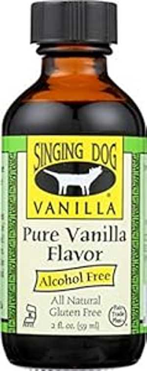 シンギングドッグバニラ、ピュアバニラフレーバー、アルコールフリー、2液量オンスボトル Singing Dog Vanilla, Pure Vanilla Flavor Alcohol Free, 2 Fluid Ounce Bottle