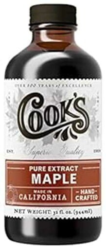 Cook's, ピュア メープル エキス、バーモント州の最高級カエデの木から採取した天然プレミアム メープル樹液、32 オンス Cook's, Pure Maple Extract, All Natural Premium Maple Sap from Vermont's Finest Maple Trees, 32 oz Cook's, ピュア メープル エキス、バーモント州の最高級カエデの木から採取した天然プレミアム メープル樹液、32 オンス Cook's, Pure Maple Extract, All Natural Premium Maple Sap from Vermont's Finest Maple Trees, 32 oz