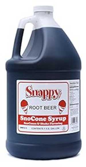スナッピーポップコーンルートビアスノコーンシロップ、1ガロン、11ポンド Snappy Popcorn Root Beer Sno Cone Syrup, 1 Gallon, 11 Pound