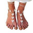 MCC Barefoot Sandals & Lace MCC Heart Shape Barefoot Sandals, Beach Wedding Ankl...