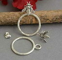 スターリングシルバー ミツバチ フープ イヤー ジャケット フロント バック 両面ミツバチ スタッド イヤリング Macalania Jewelry Sterling silver honey bee hoop ear jackets front back two sided bee stud earrings