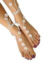 MCC Barefoot Sandals & Lace MCC Flower Barefoot Sandals, Boho Beach Wedding Shoe...
