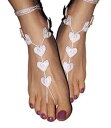 MCC Barefoot Sandals & Lace MCC Handmade Heart Barefoot Sandals, Beach Wedding B...