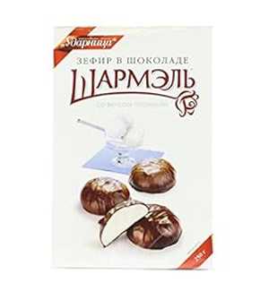 マシュマロアイスクリーム風味のチョコレートで覆われた「シャルメル」(8.8オンス/250グラム)ロシアから輸入 Udarnitsa Marshmallow Ice Cream Flavored Chocolate Covered "Sharmel" (8.8 Ounce/250 Gram) Imported from Russia