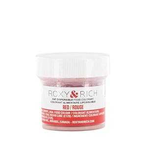 Roxy & リッチファット分散性食品着色料、5 グラムレッド Roxy & Rich Colorants Roxy & Rich Fat Dispersible Food Coloring, 5 Grams Red