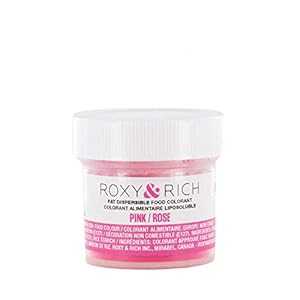 Roxy & リッチファット分散性食品着色料、5 グラム ピンク Roxy & Rich Colorants Roxy & Rich Fat Dispersible Food Coloring, 5 Grams Pink