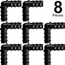 Maitys 8 個 1/2 インチガーデンバーブコネクタプラスチック点滴灌漑ホースコネクタ、ブラック (ジョイナー) Maitys 8 Pieces 1/2 Inch Garden Barbed Connector Plastic Drip Irrigation Hose Connector, Black (Joiner)(3)