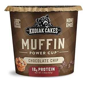 Kodiak Cakes Minute Muffins, Chocolate Chip, 2.36 Ounce (Pack of 12)