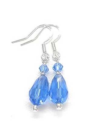 ブルーとシルバーのダングルスパークルビーズイヤリング長さ1インチの手作り職人手作り Bead Me Up Scott D Jewelry Designs Blue and Silver Dangle Sparkle Beaded Earrings 1 Inch Long Handmade Artisan Crafted ブルーとシルバーのダングルスパークルビーズイヤリング長さ1インチの手作り職人手作り Bead Me Up Scott D Jewelry Designs Blue and Silver Dangle Sparkle Beaded Earrings 1 Inch Long Handmade Artisan Crafted