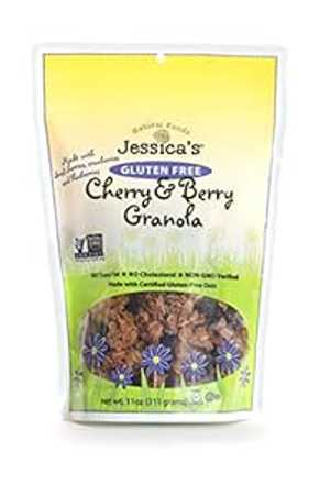 Jessica's Natural Foods グルテンフリー チェリー & ベリー グラノーラ 11 オンス - 全天然グラノーラ、非遺伝子組み換え朝食用シリアルとスナック、グルテンフリー認定 - チェリー&ベリー Jessica's Natural Foods Gluten-Free Cherry & Berry G