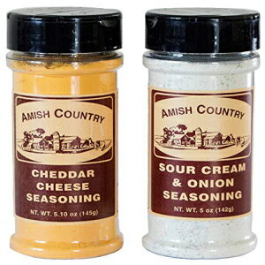 アーミッシュカントリーポップコーン| サワークリーム＆チェダーチーズ（2パック）ポップコーン調味料| 昔ながらの、非遺伝子組み換え、グルテンフリー、電子レンジ対応、コーシャとレシピガイド Amish Country Popcorn | Sour Cream & Cheddar Cheese (2