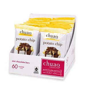 Chuao Chocolatier Potato Chip Milk Chocolate Mini Bars Gourmet Chocolate Sea Salt Artisan European No Preservatives For Gift Baskets, Christmas, Valentines Day, Gifts for Women, Men, Birthday, Thank You, Care