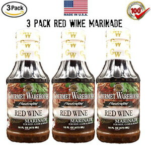 GOURMET WAREHOUSE 赤ワインマリネ、16オンス GOURMET WAREHOUSE Red Wine Marinade, 16 Ounce