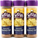 シルビアス ソウルフル シーズニングソルト、7オンス容器 (3個パック) Sylvias Soulful Seasoned Salt, 7-Ounce Containers (Pack of 3)