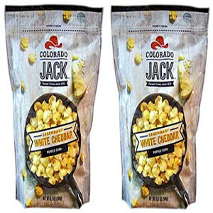 グルメフレーバーポップコーン-5つの伝説的なフレーバーのコロラドジャックポップコーン（伝説的なホワイトチェダー（2パック）） Gourmet Flavored Popcorn - Colorado Jack Popped Corn in 5 Legendary Flavors (Legendary White Cheddar (Pack of 2)