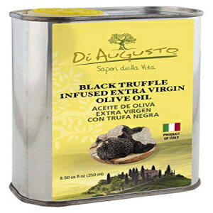ディアウグストブラックトリュフ注入エクストラバージンオリーブオイル8.4液量オンス（250 ml）スズ（1パック） Di Augusto Sapori della Vita Di Augusto Black Truffles Infused Extra Virgin Olive Oil 8.4 Fl Oz ( 250 ml) Tin (Pack of 1)