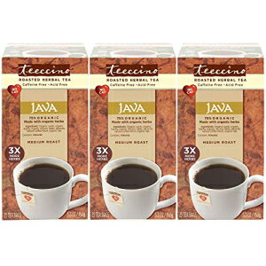 Teeccinoハーブティー–ジャワ–ローストチコリコーヒー代替品| プレバイオティクス| カフェインフリー| 酸を含まない| コーヒー代用物、ティーバッグ25個（3個入り） Teeccino Herbal Tea – Java – Roasted Chicory Coffee Alternative | Prebiotic