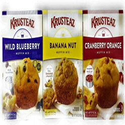 Krusteazマフィンミックスバンドル-クランベリーオレンジ、バナナナッツ、ワイルドブルーベリー Generic Krusteaz Muffin Mix Bundle - Cranberry Orange, Banana Nut, Wild Blueberry