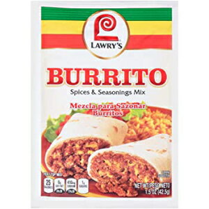 ローリーのブリトー調味料、1.5オンス Lawry's Casero Lawry's Burrito Seasoning, 1.5 oz