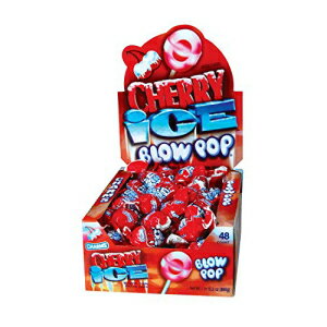 チャームブローポップ チェリーアイスフレーバー 48カウントボックス Charms Blow Pops, Cherry Ice Flavor, 48-Count Box