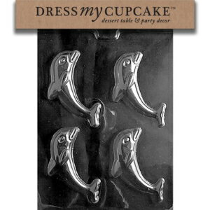 ドレスマイカップケーキ チョコレートキャンディ型 イルカ 航海用 Dress My Cupcake Chocolate Candy Mold, Dolphin, Nautical