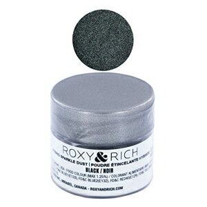 食用ハイブリッド スパークル ダスト、ブラック、2.5 グラム by Roxy & Rich Edible Hybrid Sparkle Dust, Black , 2.5 Grams by Roxy & Rich