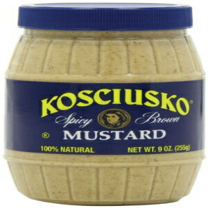 コジオスコ ゼスティ スパイシー ブラウン マスタード 9 オンス (2 個パック) Kosciusko Zesty Spicy Brown Mustard 9 Oz(Pack of 2)