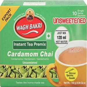 WAGH BAKRI Unsweetened Cardamon Instant Tea Premix, 140 gm